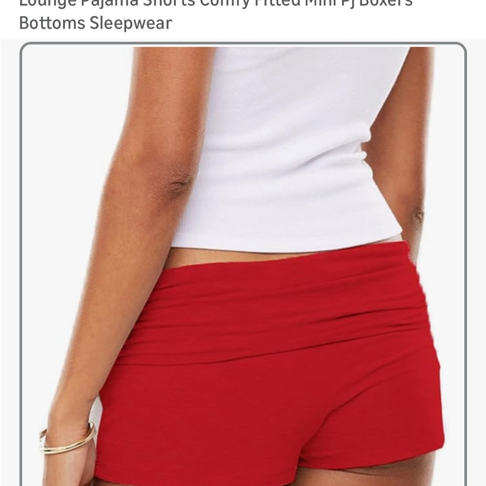 Women’s fold over shorts low rise lounge shorts comfy, PJ boxers shorts.